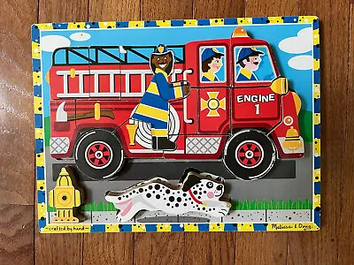 Melissa & Doug Deluxe Fire Truck Chunky Puzzle • $14.99