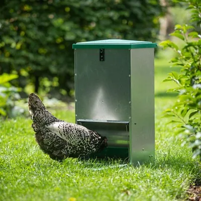 Feedomatic Treadle Chicken Feeder - Galvanised - 20kg Capacity • £62