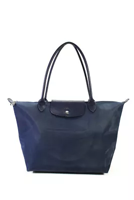 Longchamp Paris Womens Navy Flap Tote Shoulder Bag Handbag • $52