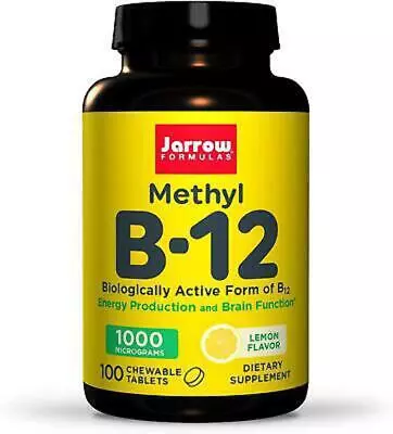 Jarrow Formulas Methyl B-12- 1000mcg Lemon Flavour100 Chewable Tablets • £17.99