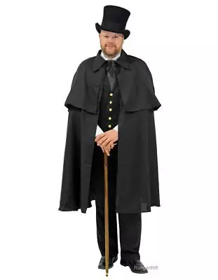Dickens Cape TEEN SIZE Victorian Costume Caroling Christmas Black Steampunk • $39.99