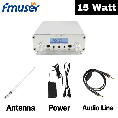 Fmuser 15W 15 Watt Fm Transmitter For Broadcasting Radio Station For Church • $115