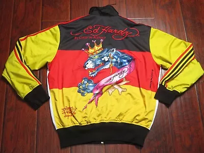 Ed Hardy Christian Audigier Germany Track Jacket Size Large Pre Owned READ! • $74.99