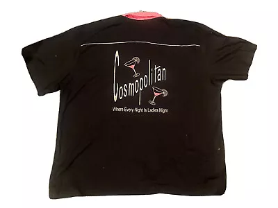 Vintage Cruisin USA Bowling Shirt Cosmopolitan Ladies Night Pink Black Size 3X • $39.60