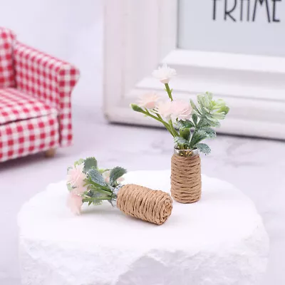 Miniature Dollhouse Potted Plants Dolls House Flower Furniture Decor Accessories • $15.33