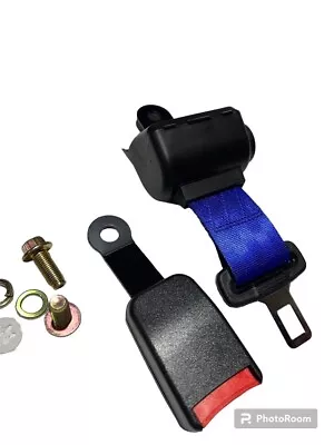 2 Point Safety Blue Seat Belt Lap Diagonal Adjustable For Car SUV Engineering • $34.56