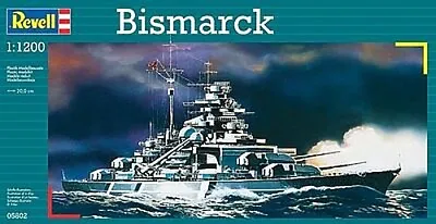 Revell-Germany Bismarck Warship - Plastic Model Military Ship Kit - 1/1200 • $12.51