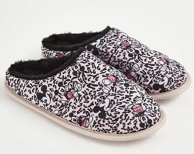 Official Disney Mickey & Minnie Mouse Pink Leopard Slippers UK Sizes 3 - 8 New • £15.99