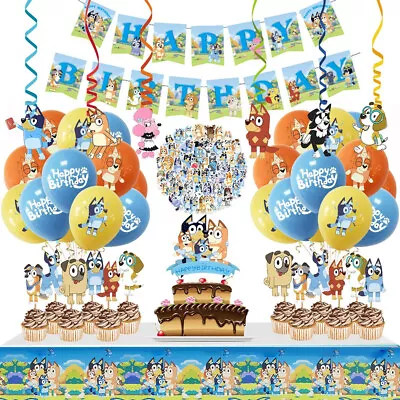 Bluey Bingo Party Decoration Cupcake Topper Tableware Birthday Party Decoration • $12.99