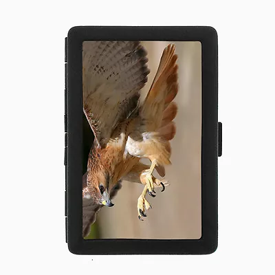 Hawk Cigarette Case D1 Metal Wallet Bird Of Prey Falconry Talons North America • $14.95