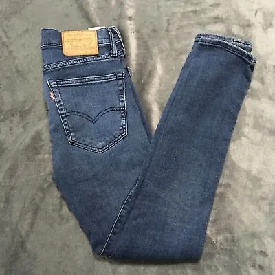 Levis 519 Jeans Mens W30 L31 Blue Denim Skinny Zip Fly Premium Big E • £23.96
