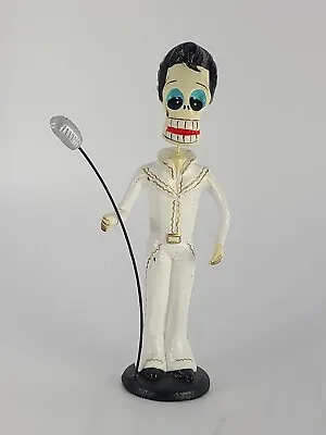 Elvis Presley Day Of The Dead Skeleton Clay Figurine 7  Super Rare. • $79.21