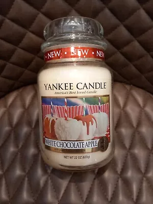 Yankee Candle White Chocolate Apple 2015 Large 623g  RARE • £27