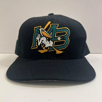 Vintage Myrtle Beach Pelicans New Era One Size Fits All Minor League Hat USA • $53.99