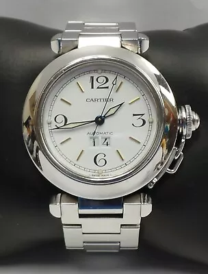 Cartier Pasha 2475 Unisex Automatic Date Watch Stainless Steel 6.25  35mm • $1950