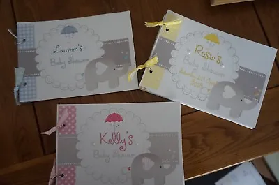 £6.99 • Buy Personalised Baby Shower Guest Book -Elephant Theme 10/20 Pages