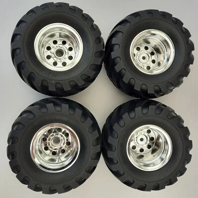 £38.95 • Buy Tamiya 58242 Wild Willy 2 Mad Bull 9805618 9805619 Front & Rear Wheel & Tyre Set