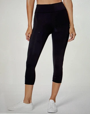$29.99 • Buy Lululemon In Movement Crop 19” Everlux Black Can 6 Aus 10