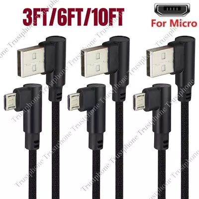 Right Angle Micro USB Cable 90 Degree Fast Charging Cord For Samsung Galaxy LG • $6.66