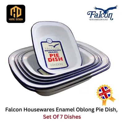 Falcon Housewares Enamel Oblong Pie Dish  7 Sizes • £10.50