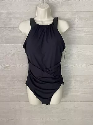 NEW Magicsuit BLACK Moto Chic Daryl One Piece Swimsuit US 14 • $99.99