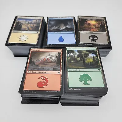 500 Magic The Gathering Basic Land - 100 Of Each + Card Storage Box - MTG FTG • $29.99