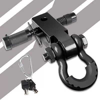 2 Towing Hitch Receiver 3/4 D Ring Bow Shackle Heavy Duty Off Road Pulling Black • $40.84