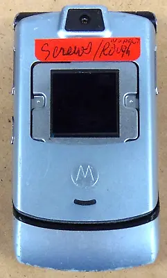 Motorola RAZR V3m - Silver And Black ( CDMA ) Cellular Flip Phone • $4.24