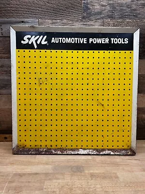 Vintage Skil Saw Skilsaw All Metal Automotive Tool Display Peg Board 24 X 24 • $68.50