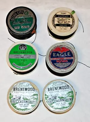 Vintage Plastic Fishing Line Spools Ocean City US Line Co Eagle Brentwood • $20