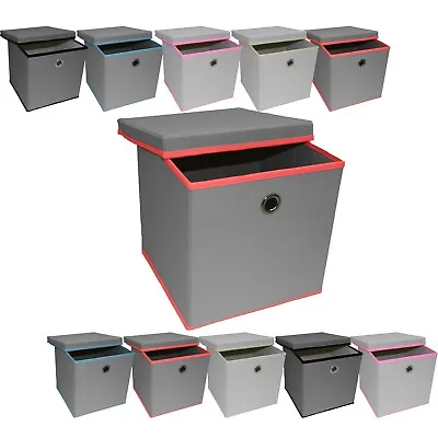 Large Folding Collapsible Storage Box Lid Jumbo Storage Chest Kids Room Toy Box • £16.99