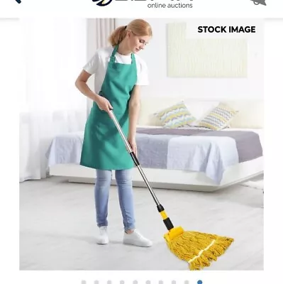 Stainless Steel Commercial Mop Handle With Jaw Clamp Replaceable Mop Stick Heavy • $16.99