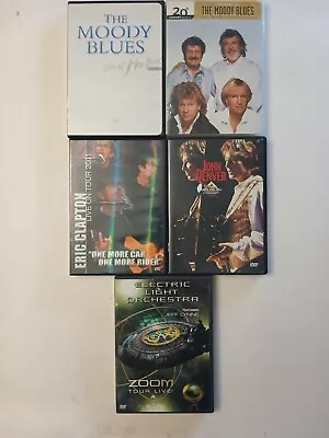 Classic Rock DVD Lot Including Moody Blues Eric Clapton John Denver And ELO • $40