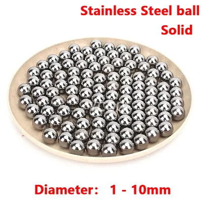 304 Stainless Steel Ball Dia 1mm-10mm High Precision Bearing Balls Smooth Ball • $2.59