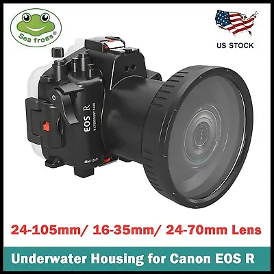 Seafrogs 40m/130ft Underwater Housing Waterproof Case For Canon EOS R • $530.30