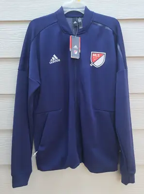 2018 All Star Game MLS Adidas Men's L Blue Full-Zip Anthem Jacket NEW WITH TAGS • $45