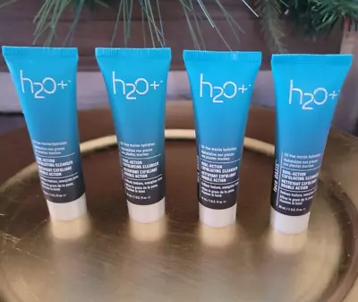 H2O + Face Oasis Dual-Action Exfoliating Cleanser Oil Free 1oz Lot Of 4 • $18