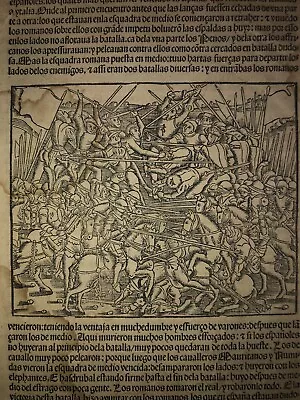 1501 Spanish Incunable Incunabula Battle Woodcut *Extremely Rare* • $26