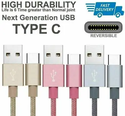 Charging Cable For Samsung Galaxy Tab A Type C USB-C Sync Fast Charger Data Lead • £3.75