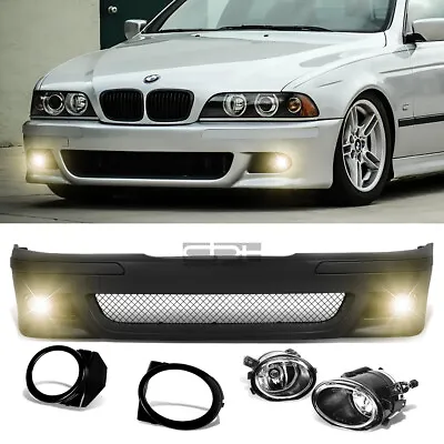 Fit 96-03 BMW E39 5Series M5 Style Replacement Front Bumper Body Kit+Fog Light • $264.99