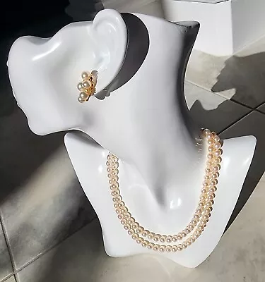 Rare 31 5/8 Inch Length Mikimoto Pearl Necklace • $3200