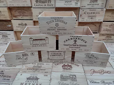£12.95 • Buy Wine Box Crate. Wooden. 6 Bottle Size. French, Genuine. <2>