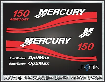 Mercury 150hp Red Decal Kit - Outboard Engine Replacement Stickers  • $58.88