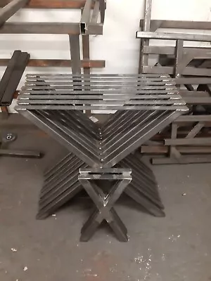 £70 • Buy 2 Metal Table Legs Bench Legs Cross Legs Industrial UK Steel Designer