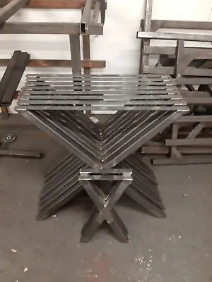 Metal Table Legs Bench Legs Cross Design Industrial UK Steel  Ultimate Quality • £78