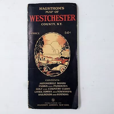 Hagstrom's Map Of Lower Westchester County NY Metropolitan Area 1950.  • $19.99