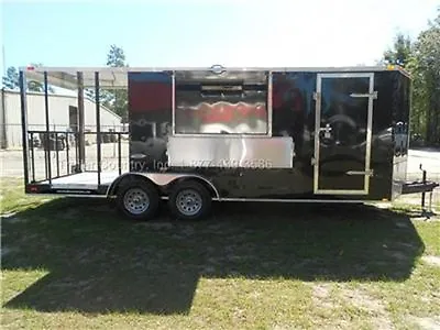 NEW 7x20 7 X 20 Custom Enclosed Concession Food Vending BBQ Trailer W/ Porch • $20500