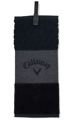 Callaway Tri Fold Golf Towel 21x16  Black Brand New • £16.95