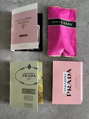 💖🆕Prada Job Lot Paradoxe Candy La Femme & Vetiver 4 X Mini Spray Vials  New • £11.95