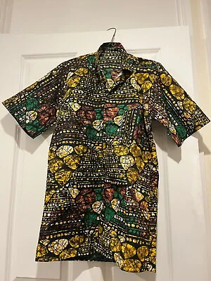 Ankara African Clothing For Men 1 Piece Top  Dashiki Shirt Cotton Print. • £20